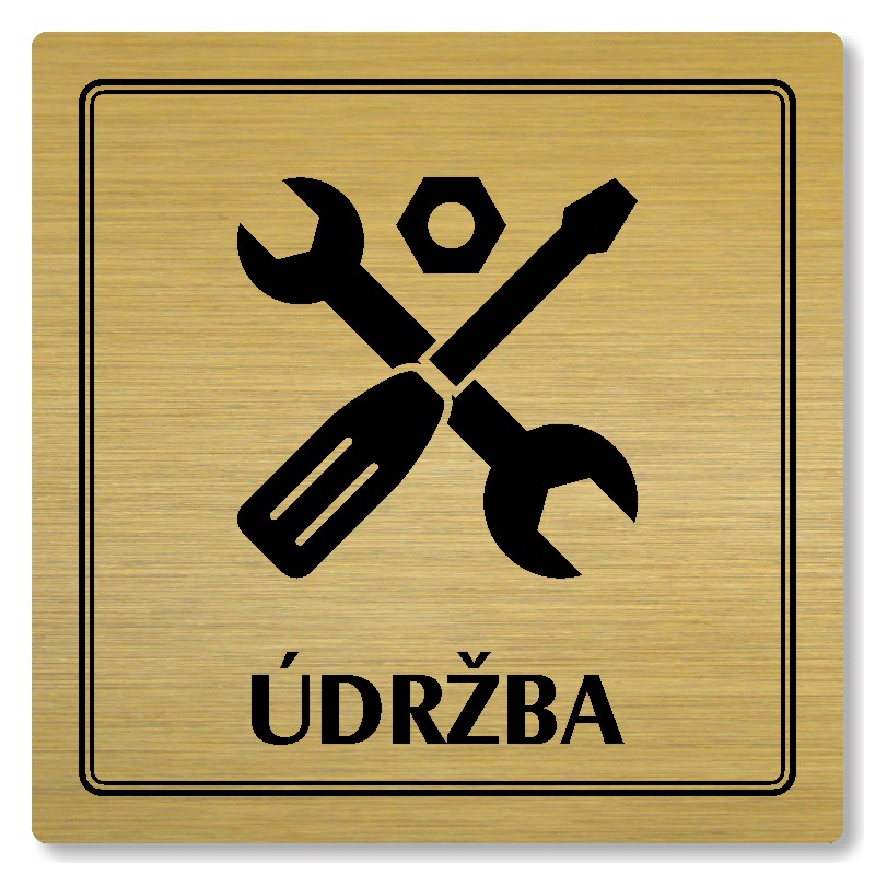 Údržba, 100x100mm, zlatá, Utah